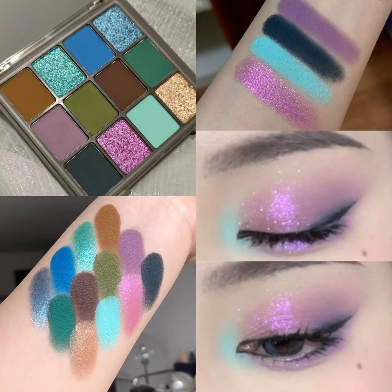 CHOIZ BEAUTY 12-Color Phalaenopsis Eyeshadow Palette - Vegan, Cruelty-Free Makeup for Day & Night Looks - Perfect for Parties, Weddings & Professional Makeup Artists