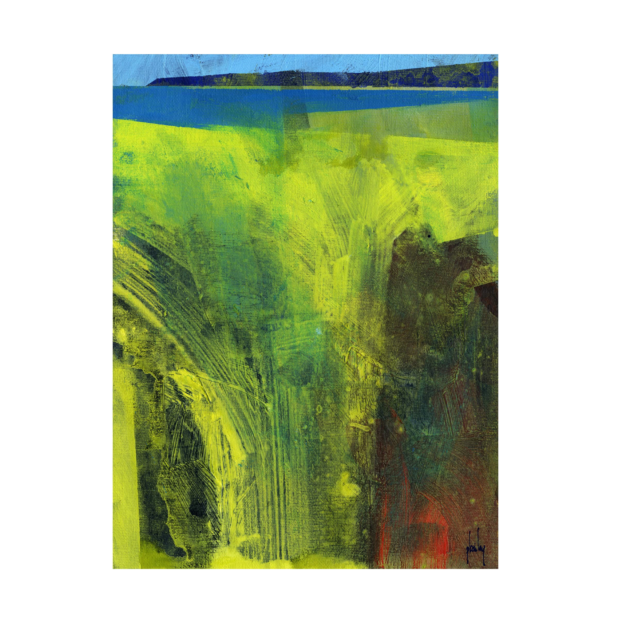 Paul Bailey 'Limonite Bay' Canvas Wall Art Print - Modern Coastal Landscape Painting for Living Room, Bedroom & Office Decor