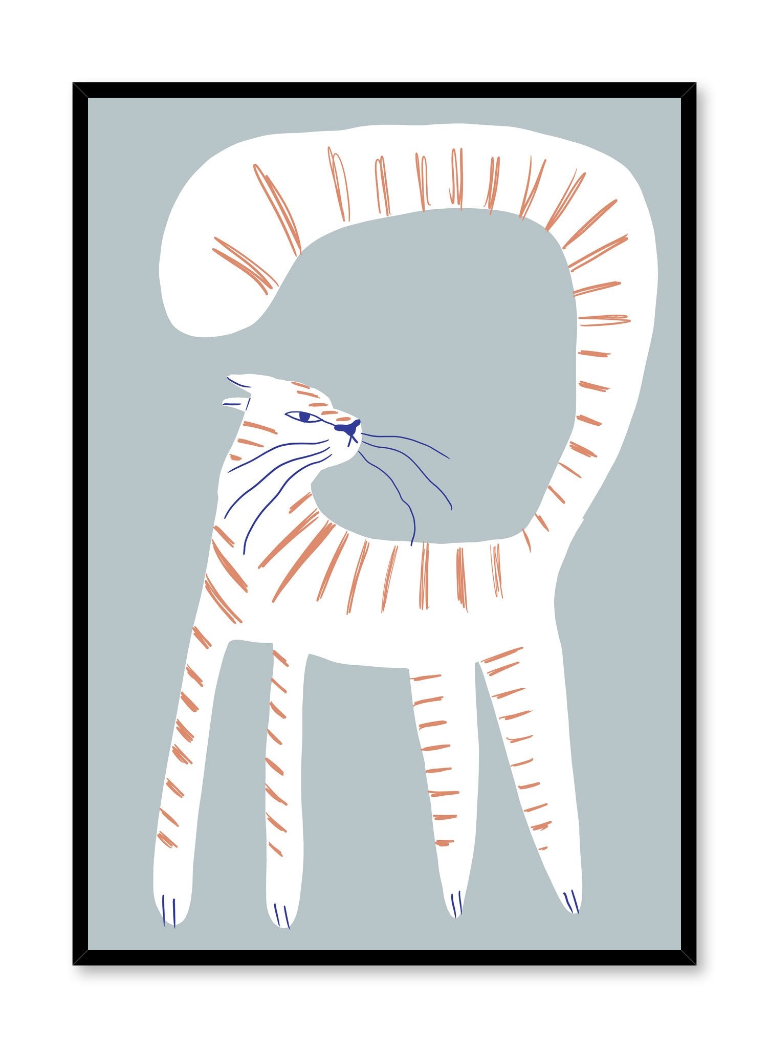 Cute Kitty Attitude Poster - Funny Cat Wall Art Decor for Home, Office & Gifts - Perfect for Living Room, Bedroom & Workspace