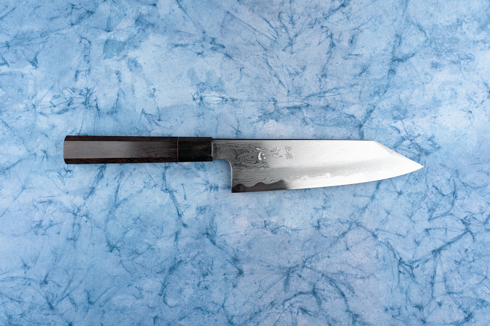 Premium Hatsukokoro Aoichi Damascus Shinogi Bunka Knife 180mm - Japanese Chef Knife for Slicing, Dicing & Precision Cutting - Perfect for Home Cooks & Professional Chefs