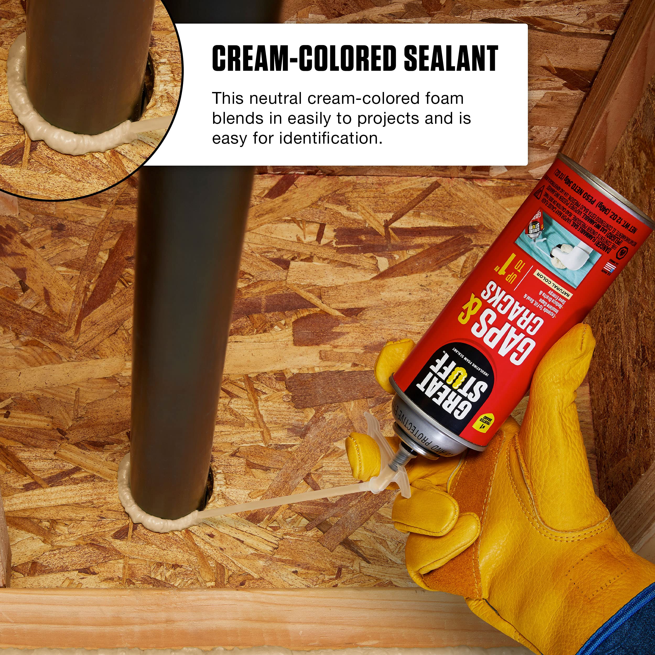 Great Stuff 157911 Insulating Foam Sealant 20oz - Home & Construction Use