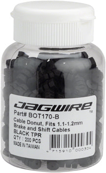 Jagwire Cable Spacer Donuts Black 1.2mm - Pack of 600 - Perfect for Bike Cable Management and Maintenance
