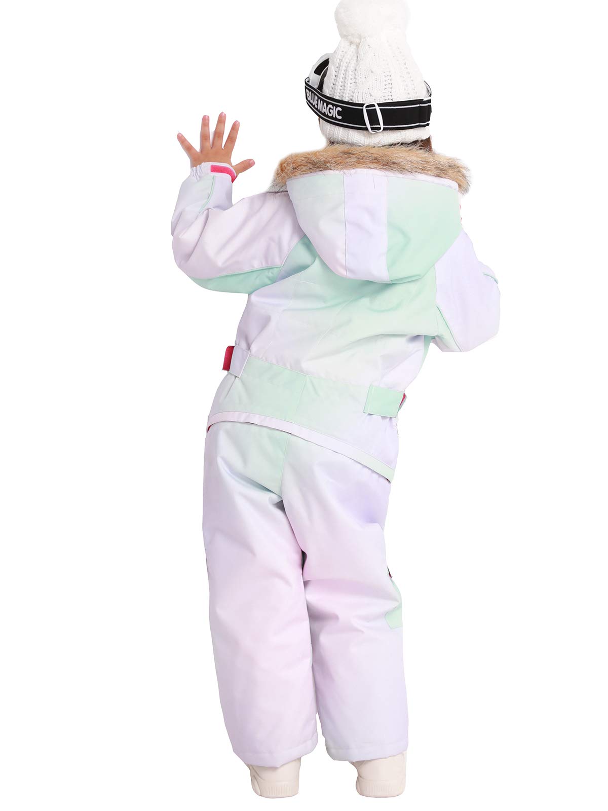 Bluemagic Kids Baby One-Piece Snowsuit - Waterproof Winter Snowsuit for Boys & Girls - Ski Suit, Snowboarding Overalls, Jumpsuit for Outdoor Play & Cold Weather Protection