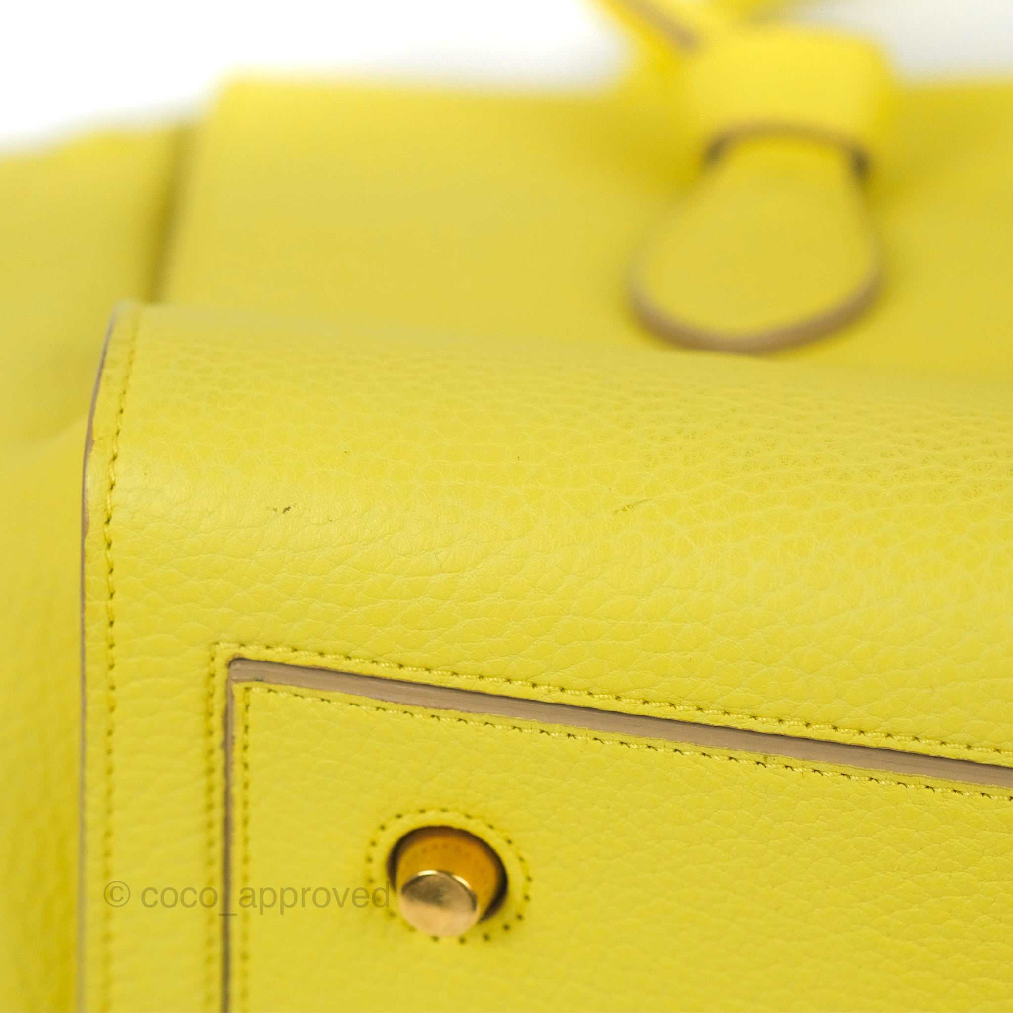 Celine Small Tie Knot Bag in Yellow Grained Leather - Elegant Crossbody Purse for Women | Perfect for Date Night, Parties & Special Occasions
