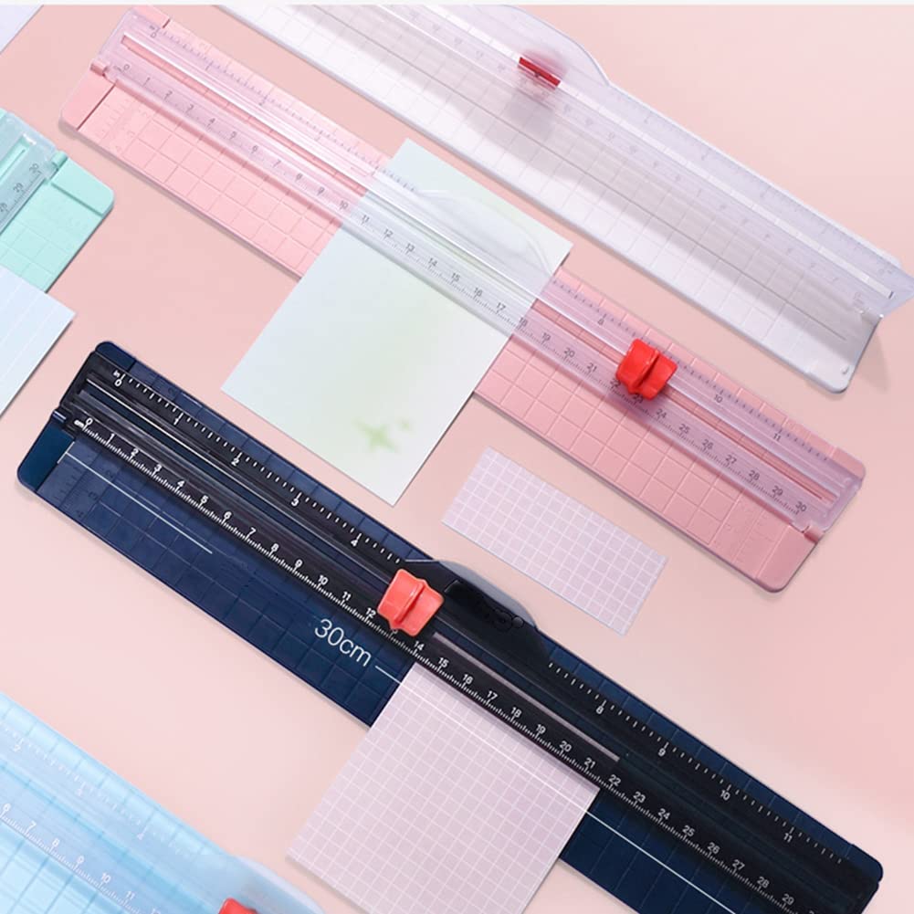 Portable Mini Paper Cutter Trimmer for Cardstock, Photos & Labels - Precision Craft Cutter with Ruler for Scrapbooking, Office, Home & School Use | Perfect for DIY Projects, Card Making & Photo Studio Work
