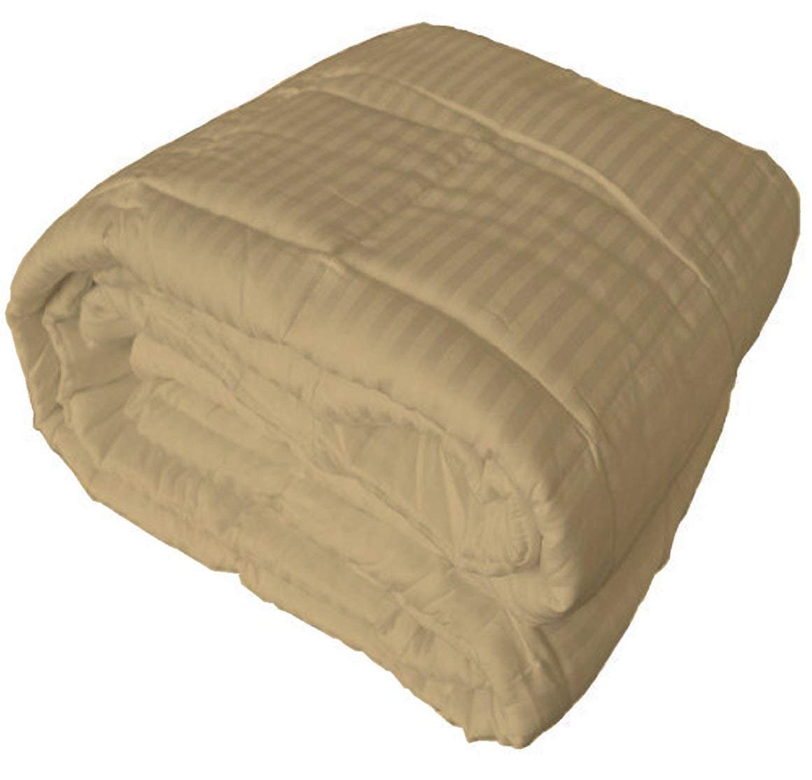 Premium 650 Thread Count Egyptian Cotton Comforter - 1pc Box Stitched Design with 100 GSM Microfiber Fill - Queen/Olympic Queen Size (86