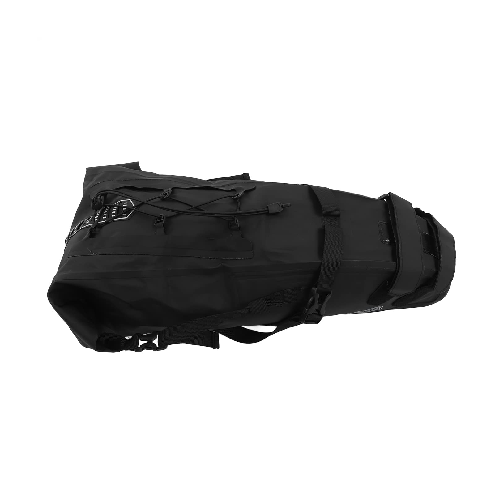 Waterproof Bike Seat Bag - Large Capacity PVC Bicycle Storage with Reflective Printing & Multiple Straps - Fits Most Bikes - Perfect for Commuting, Cycling Tours & Outdoor Adventures