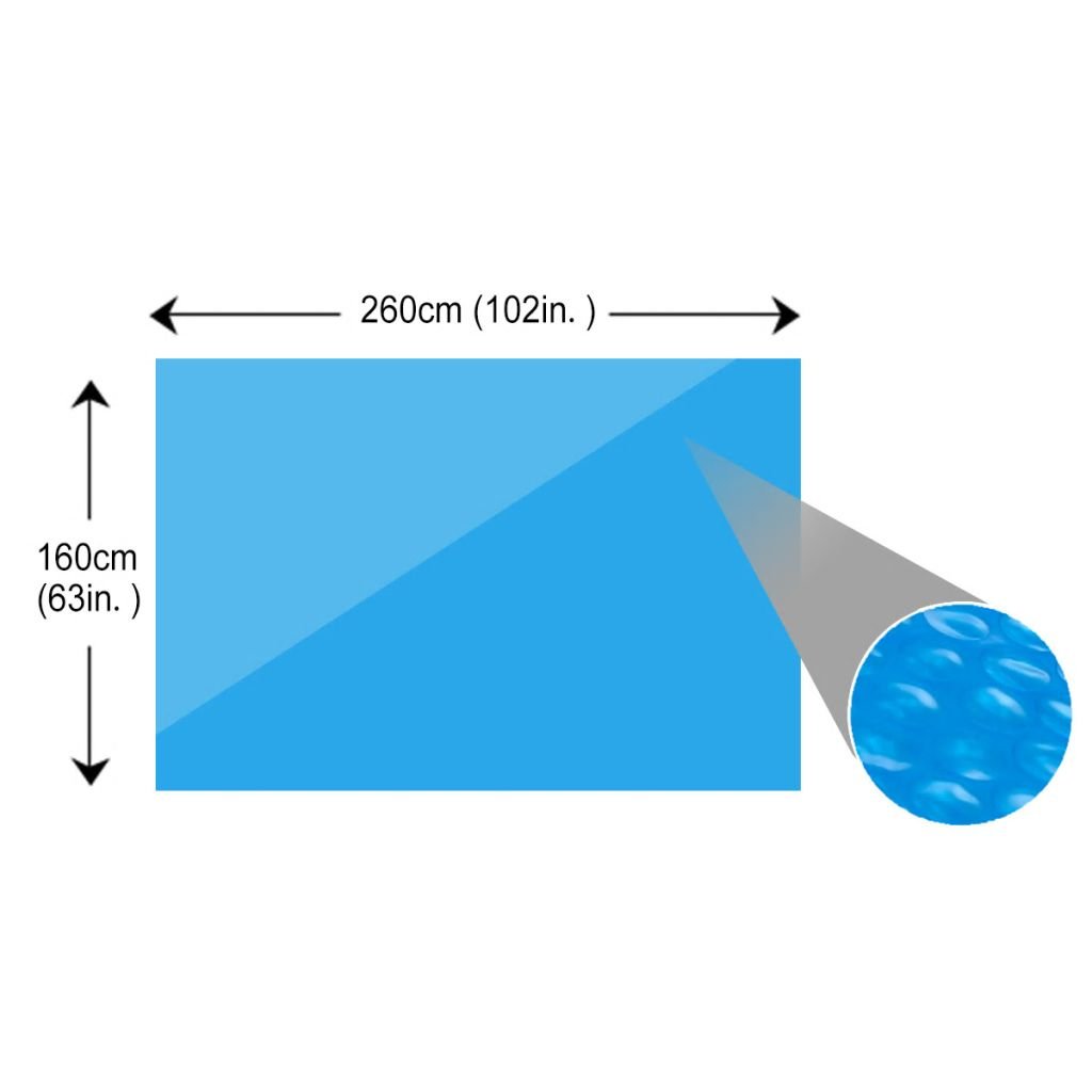 Shubiao Pool Cover for Inflatable Pools - 102 x 63 Inch PE Blue Rectangular Dustproof, Rainproof & Waterproof Swimming Pool Cover - Perfect for Family Use, Outdoor Protection & Seasonal Storage