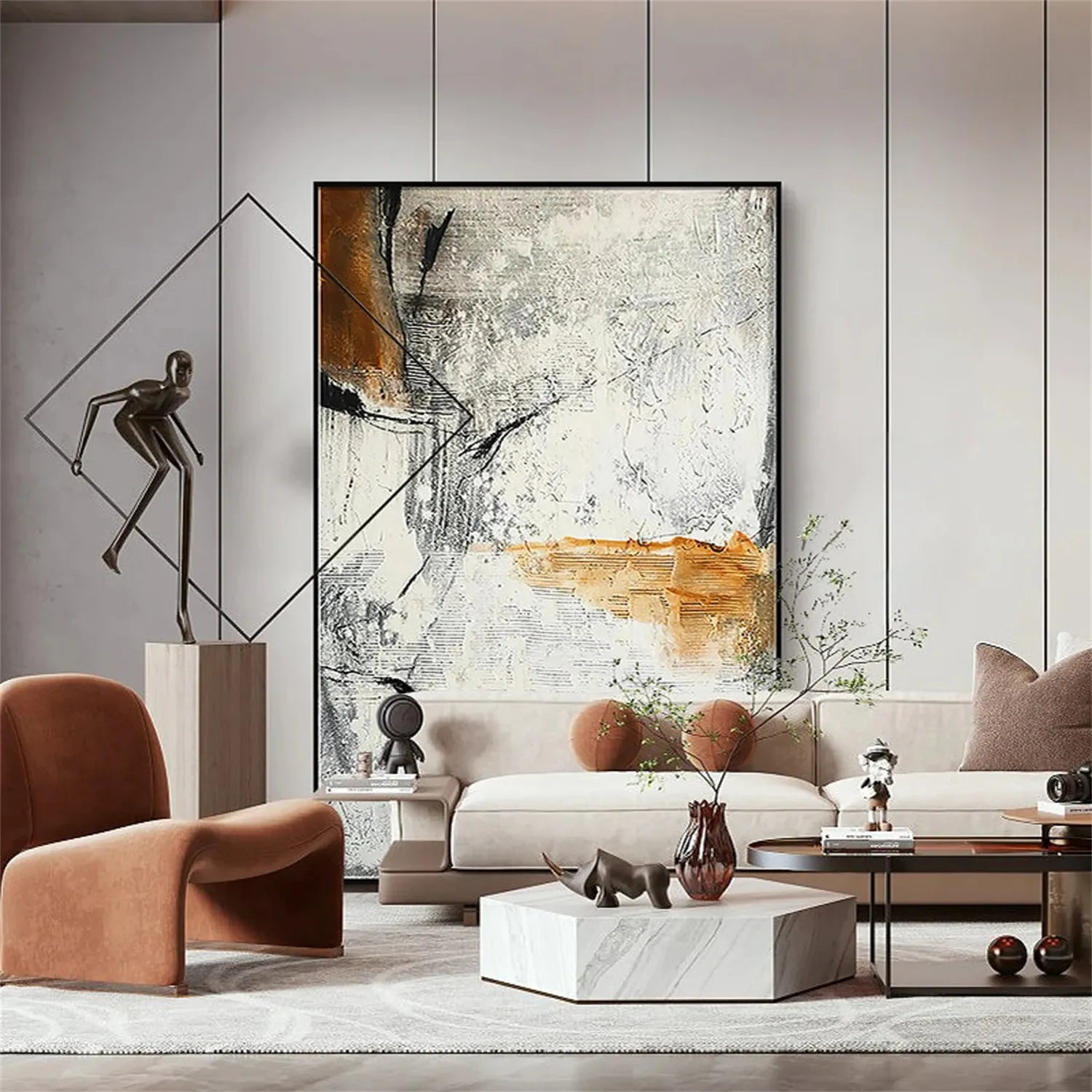 Abstract Painting #AB 181 - Modern Wall Art for Home & Office Decor - Perfect for Living Room, Bedroom or Workspace