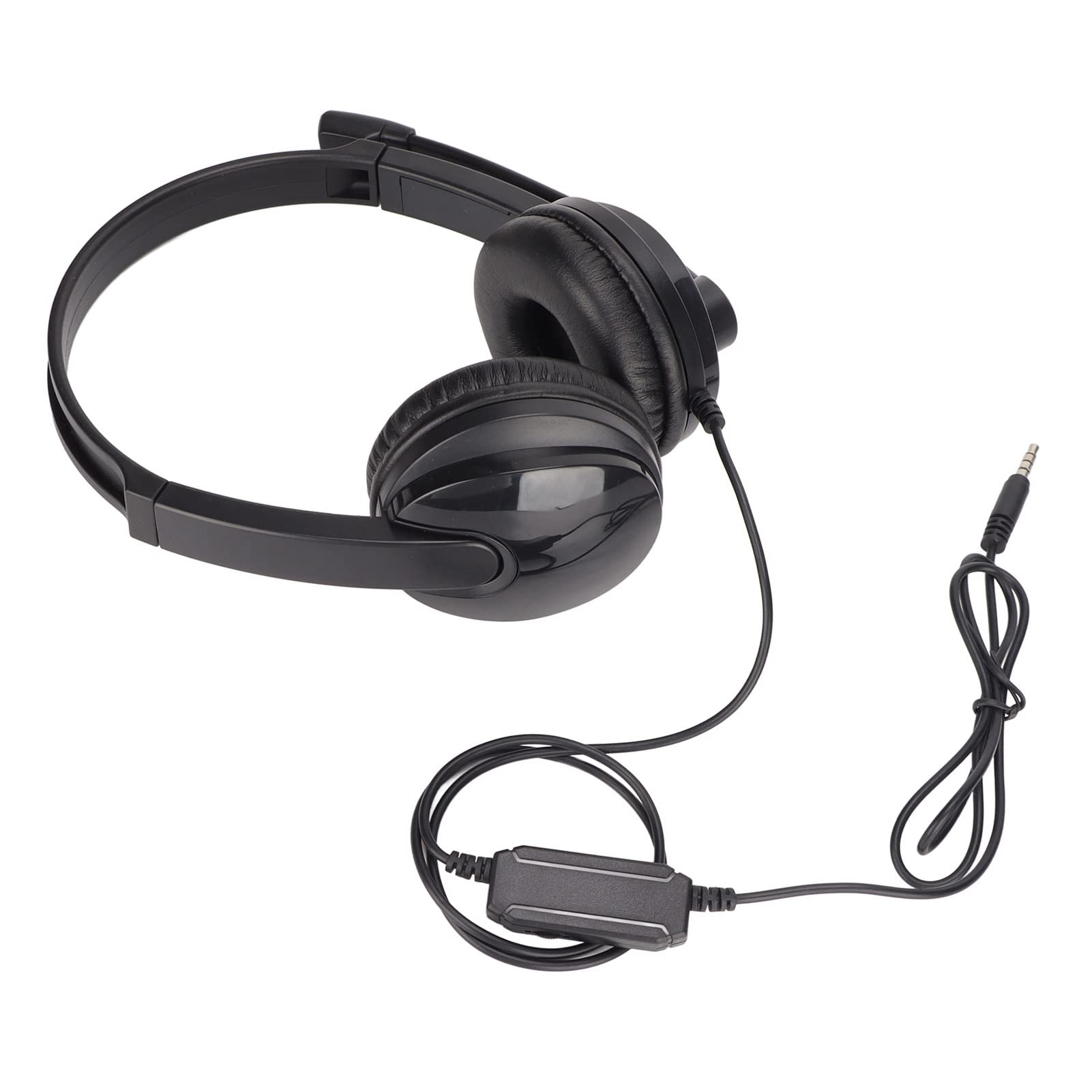 Premium Wired Gaming Headset with Noise-Canceling Microphone - 3.5mm Stereo Surround Sound Headphones for PS4, Xbox One, PC & Laptop - Adjustable Volume & Comfortable Ear Cushions for Long Gaming Sessions, Online Classes & Work Calls