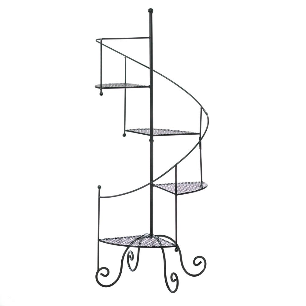 Elegant Iron Spiral Plant Stand for Indoor & Outdoor Plants - Perfect for Home Decor, Garden, and Patio Display