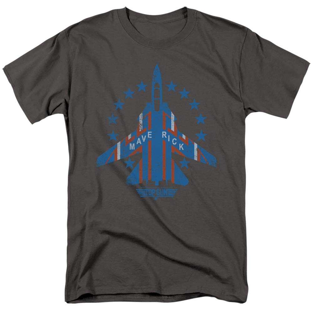 Top Gun Maverick F-14 Tomcat Graphic T-Shirt - Men's Charcoal Grey Cotton Tee - Casual Wear & Movie Fan Gift