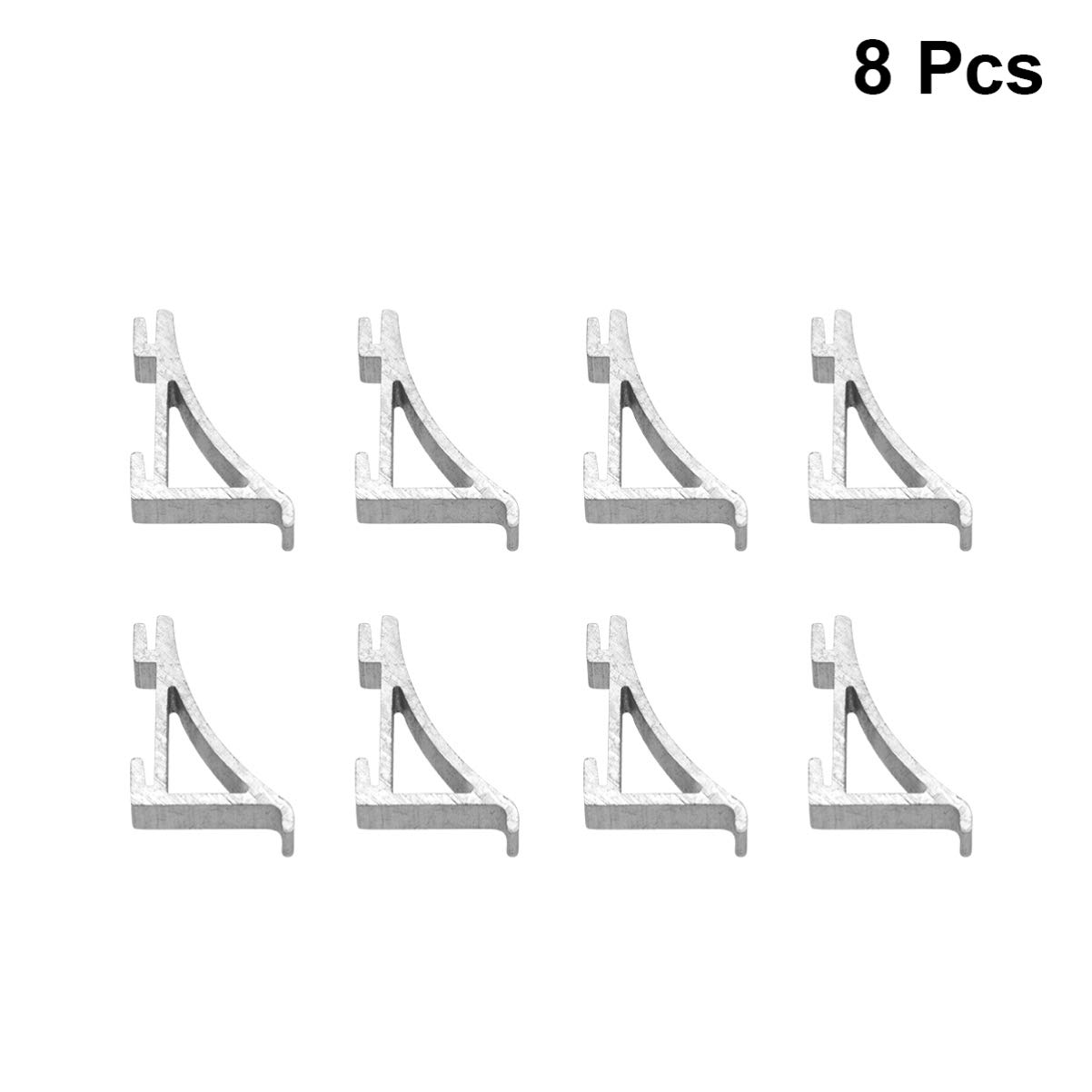 DOITOOL 8Pcs Refrigerator Shelf Clips - Heavy Duty Aluminum Shelf Support Brackets for Fridge, Cooler & Freezer (Size 4) - Secure Storage Organizer for Kitchen, Garage & RV Refrigeration