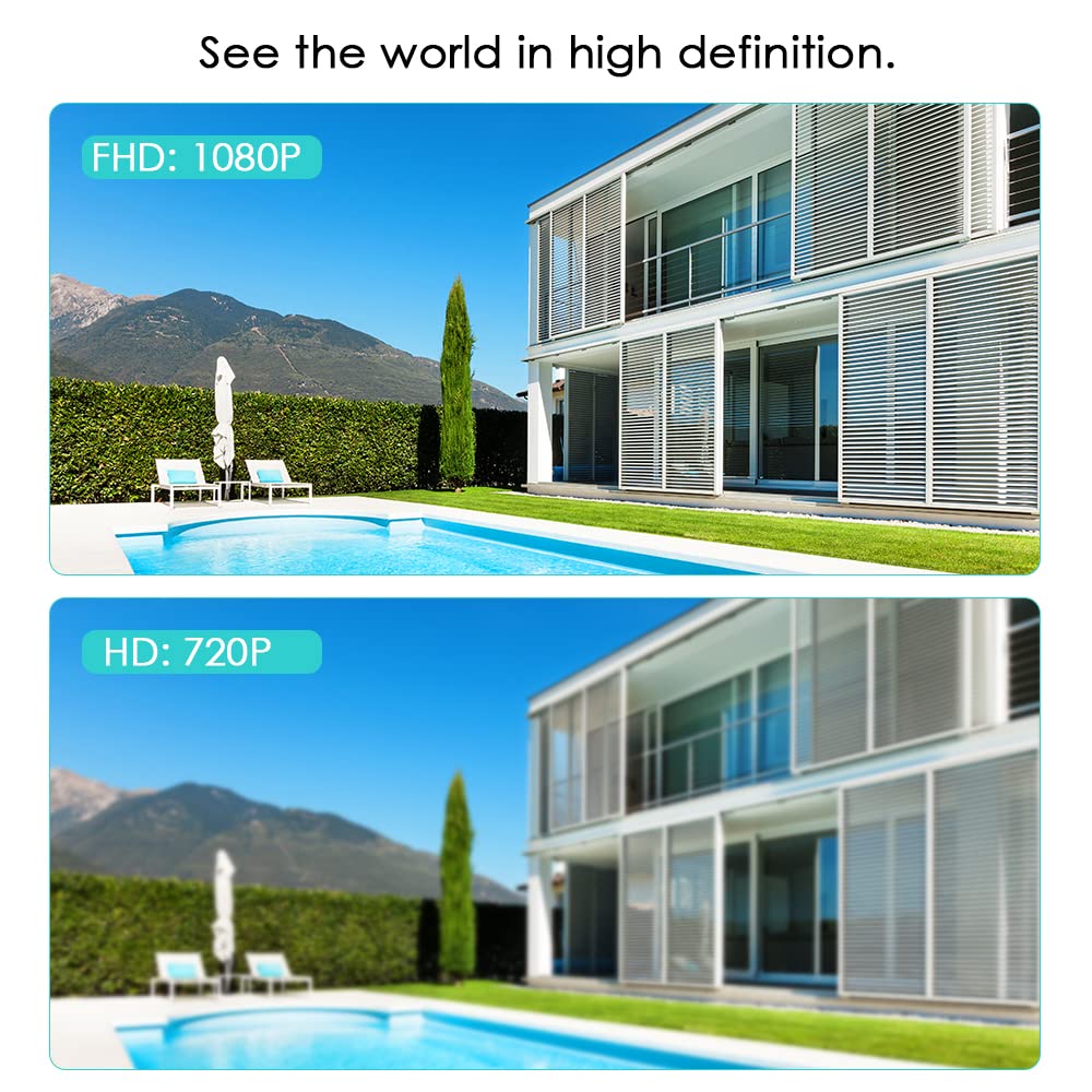 EVERSECU 1080P 2.0MP Wireless Light Bulb PTZ Security Camera - Motion Auto Tracking, 2-Way Audio, Night Vision, Tuya Smart Life App, WiFi IP PTZ CCTV Camera with E27 Connector (4 Pack) - Ideal for Home Security, Baby Monitoring & Pet Surveillance