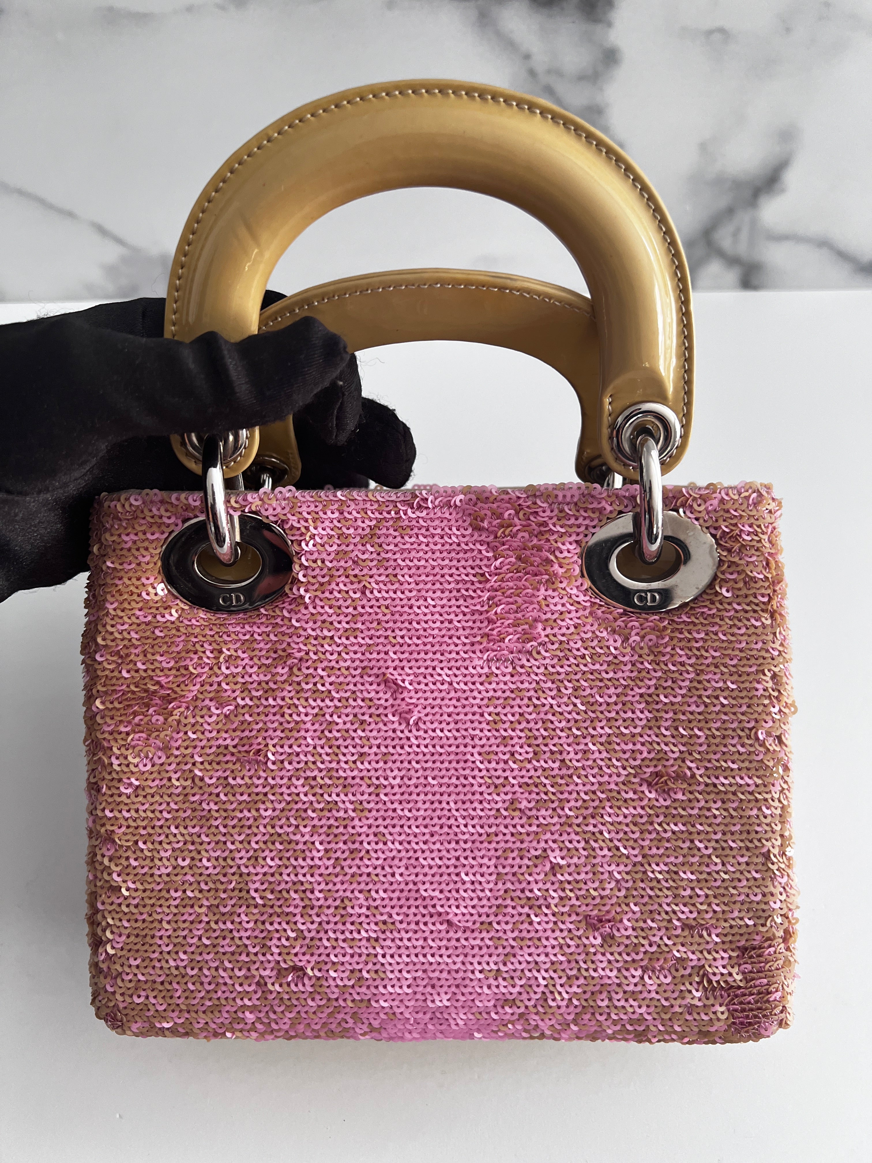 Dior Pink Sequin Mini Lady Dior Bag | Luxury Evening Clutch for Parties, Weddings & Special Events