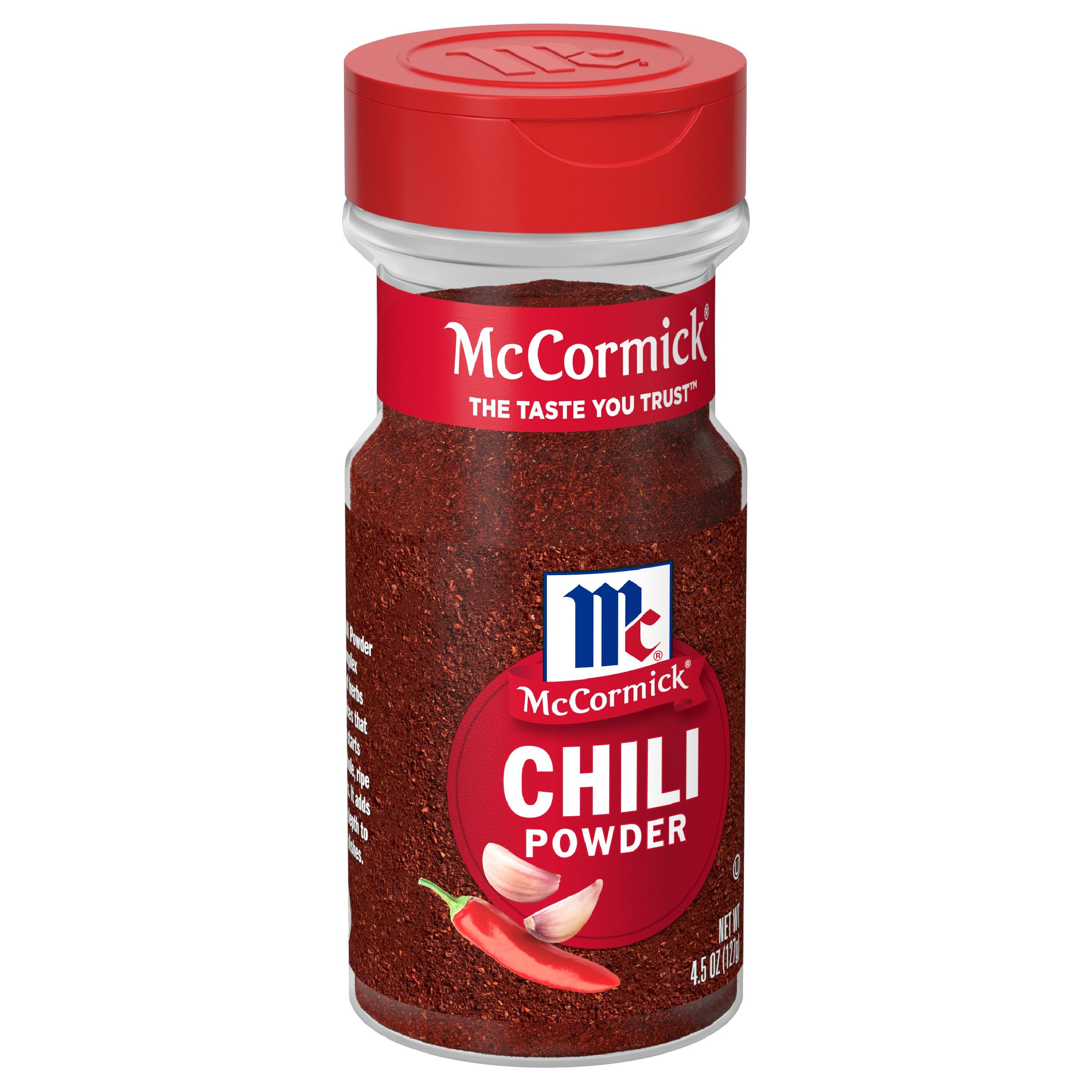 McCormick Chili Powder 4.5 oz (Pack of 12) - Premium Spice Blend for Mexican Dishes, Tacos, Chili & BBQ - Perfect for Home Cooking & Restaurant Use
