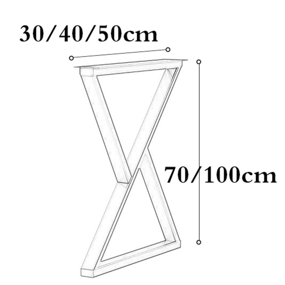 Industrial Metal Table Legs - Heavy Duty Steel X-Shape Desk Legs for Dining Tables, Coffee Tables, Office Furniture & Benches (50x70cm, 1 Piece) - Perfect for Modern, Farmhouse & Industrial Style Home Decor