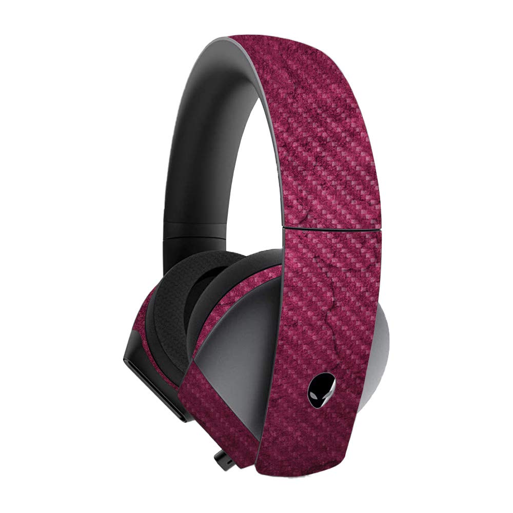 Premium Carbon Fiber Skin for Alienware 7.1 Gaming Headset - Pink Gravel Design | Protective & Durable Textured Cover | Easy to Apply & Remove | Made in USA | Perfect for Gaming Setups & Headset Protection