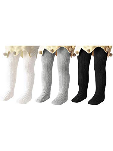 3 Packs Knit White & Black & Grey