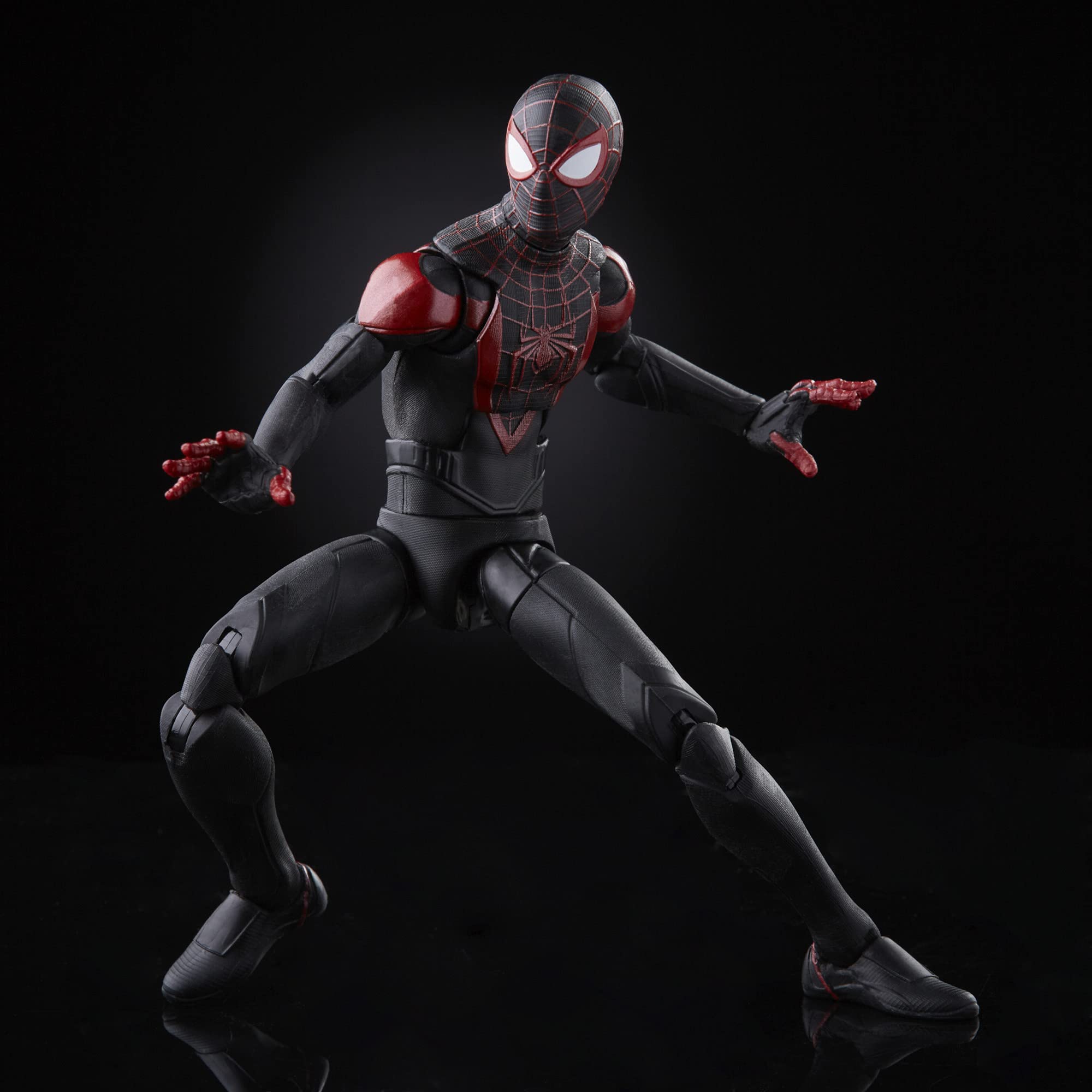 Spider-Man Marvel Legends Series Gamerverse Miles Morales 6-inch Action Figure with 7 Accessories & Build-A-Figure Part | Collectible Toy for Marvel Fans | Perfect for Display, Gifting & Cosplay