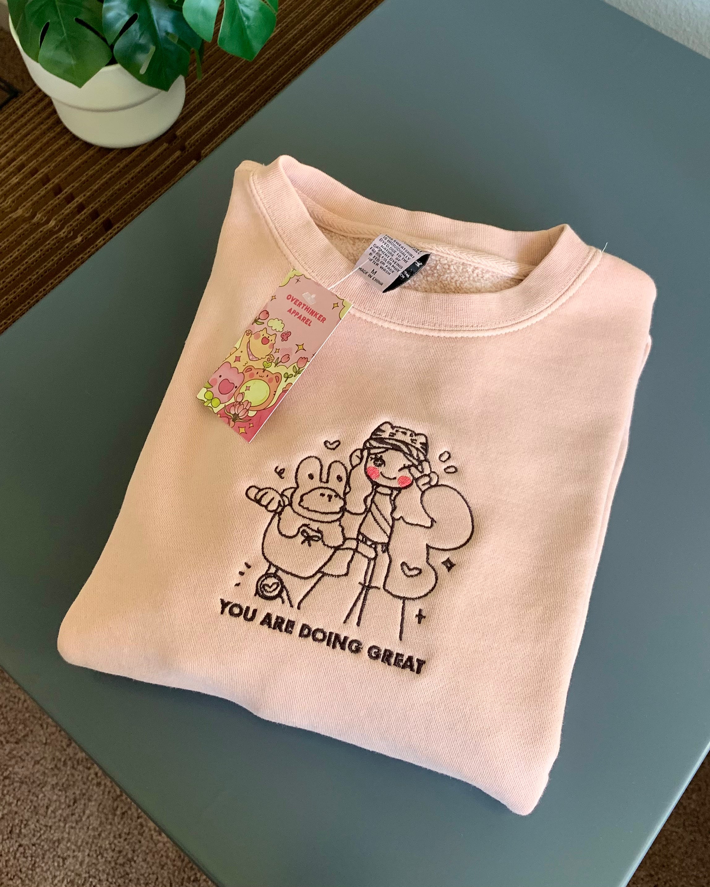 You Are Doing Great Embroidered Sweatshirt - Motivational Pullover for Women & Men | Perfect for Spring & Summer Outfits, Casual Wear, Gym Motivation and Daily Encouragement