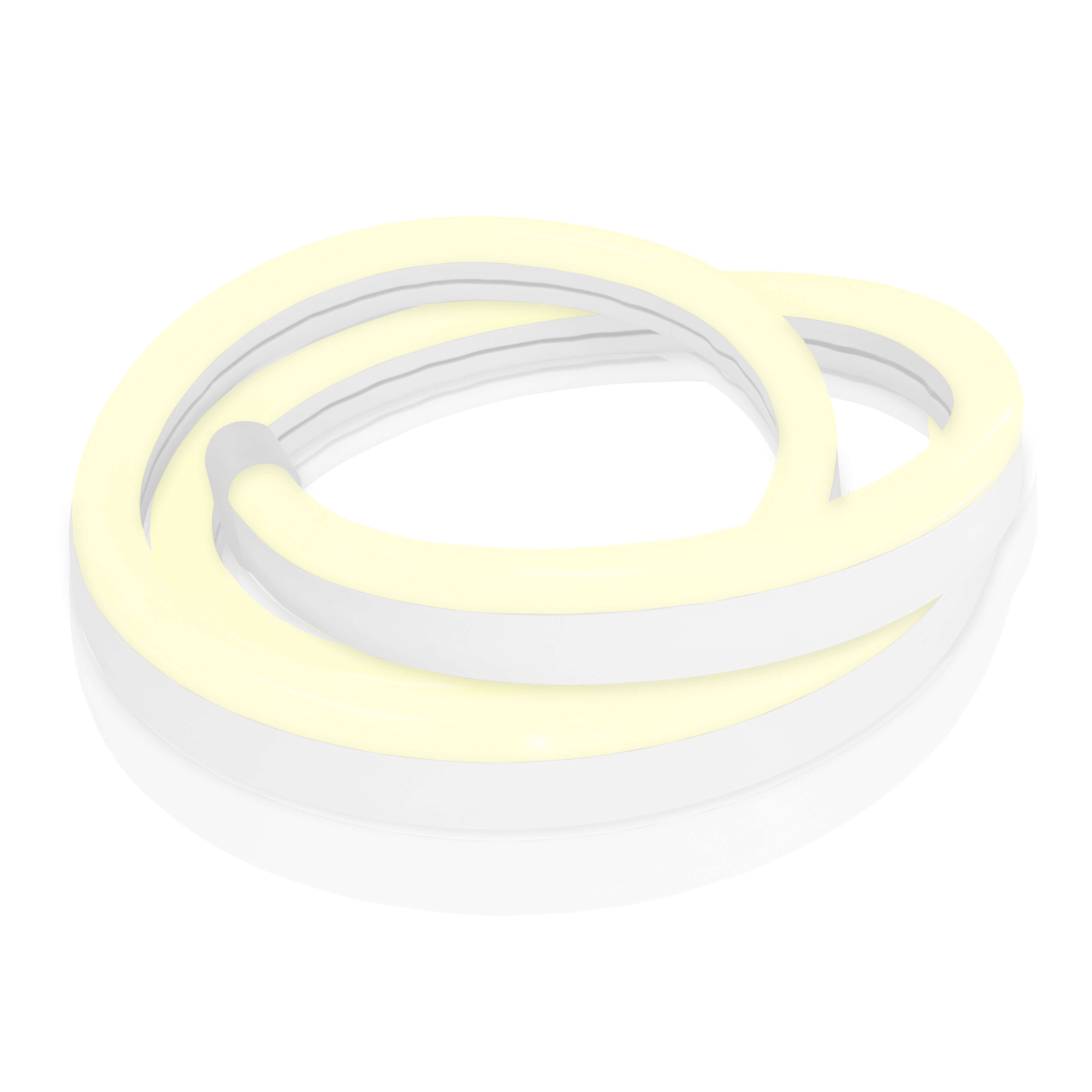 Neon LED Strip Lights 4000K Warm White - Ultra Thin & Flexible, Custom Length Cuts for Home Decor, Bedroom, Kitchen, and Party Lighting