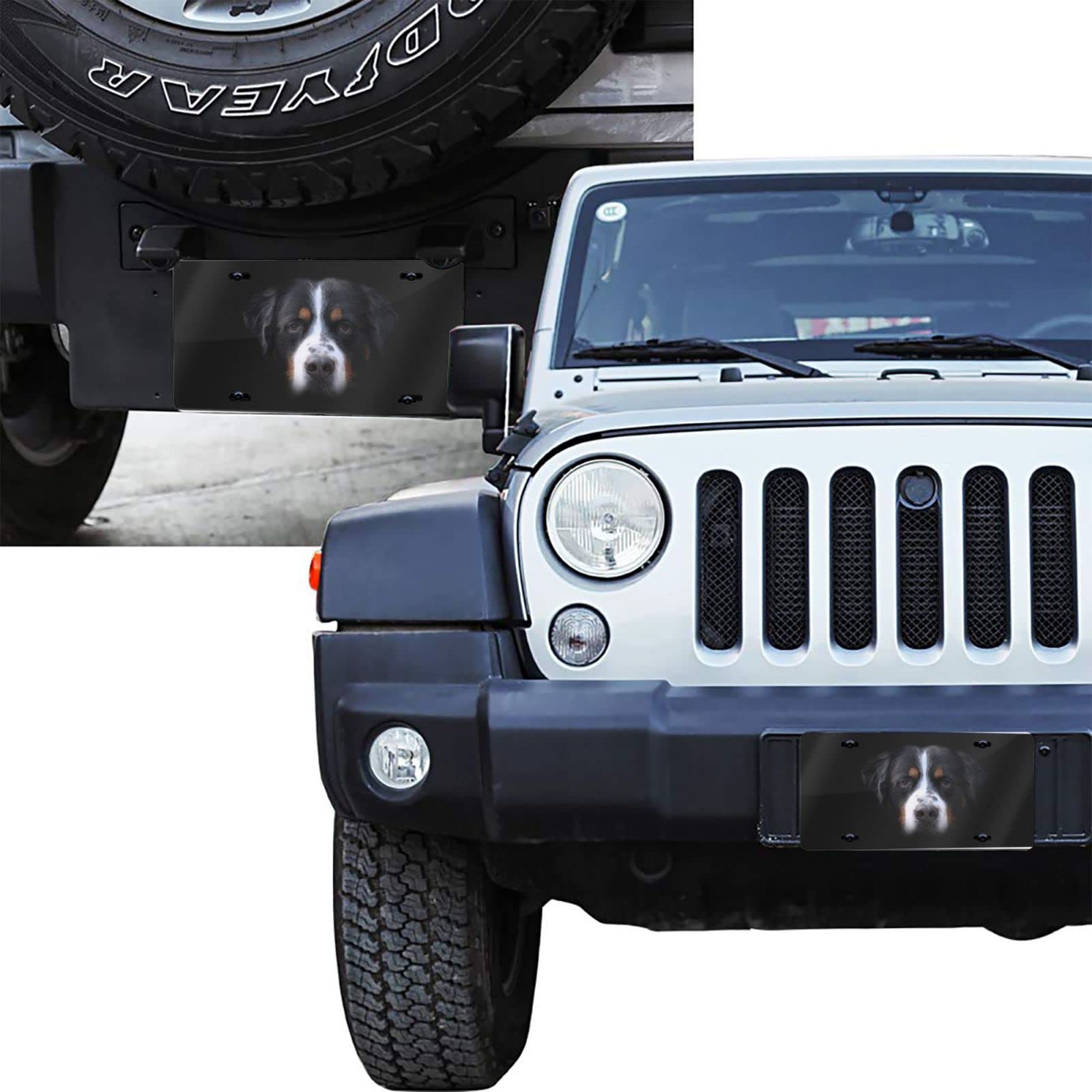 Bernese Mountain Dog Aluminum License Plate - 6x12 Inch Rust-Proof Metal Car Tag for Men, Women, Boys & Girls - Perfect for Trucks, SUVs & Classic Cars