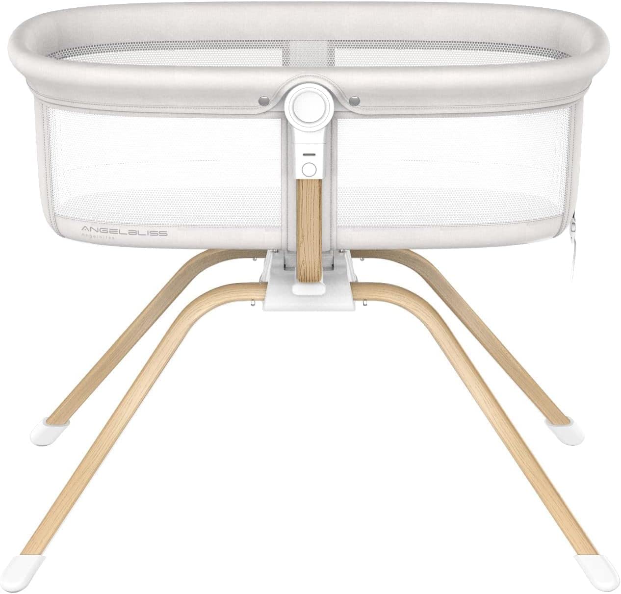 **ANGELBLISS 3-in-1 Rocking Bassinet & Bedside Sleeper – Portable Convertible Travel Crib for Newborns (White) – Perfect for Nursery, Travel & Co-Sleeping**