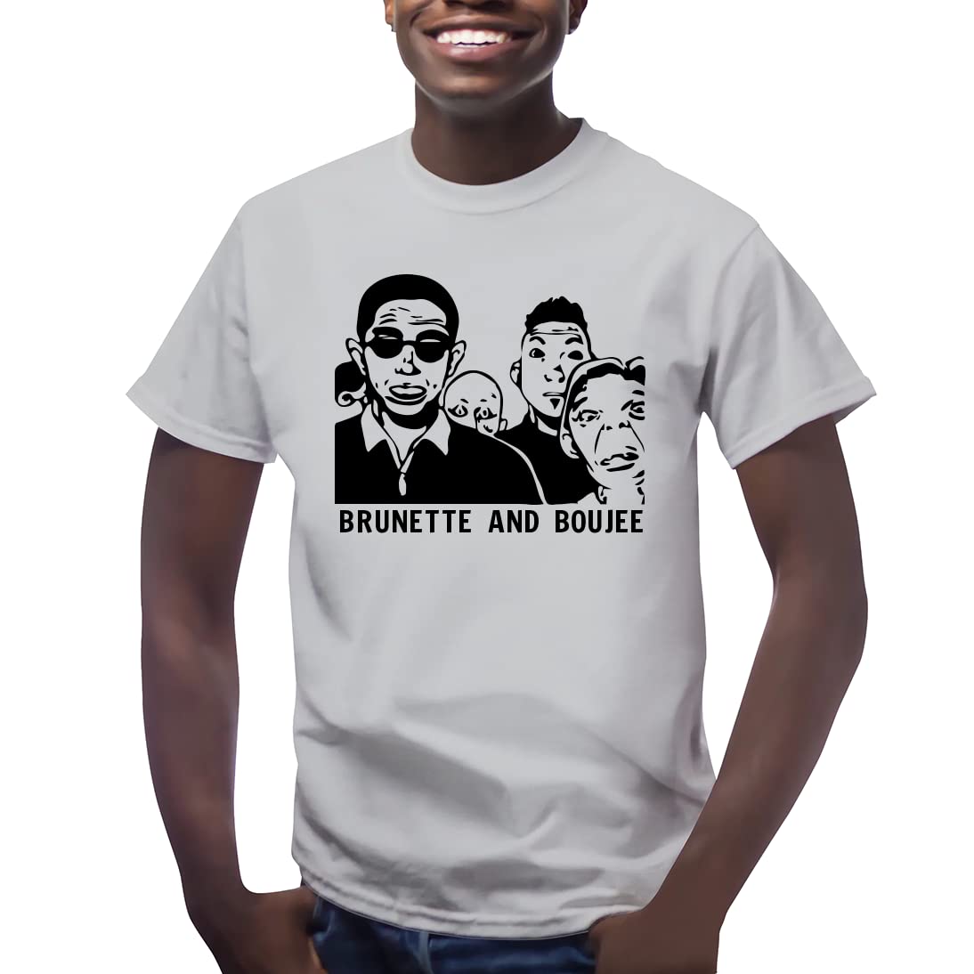 Brunette and Boujee Anime Graphic Men's Short Sleeve T-Shirt - Casual Cotton Tee for Anime Fans, Streetwear & Summer Outfits