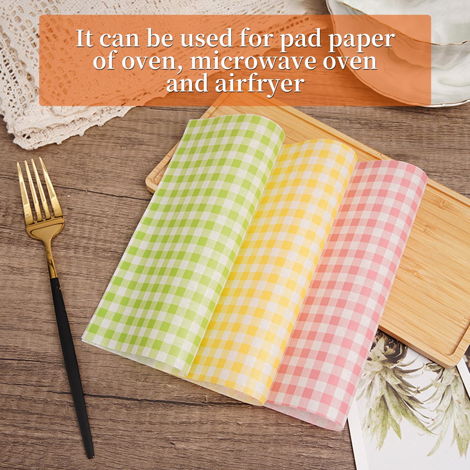 150 Pcs Wax Paper Sheets for Sandwiches, Baking & Air Fryer - Disposable Greaseproof Parchment Paper Liners for Picnics, Parties, Restaurants & Home Use - Perfect for Wrapping, Cooking & Food Storage