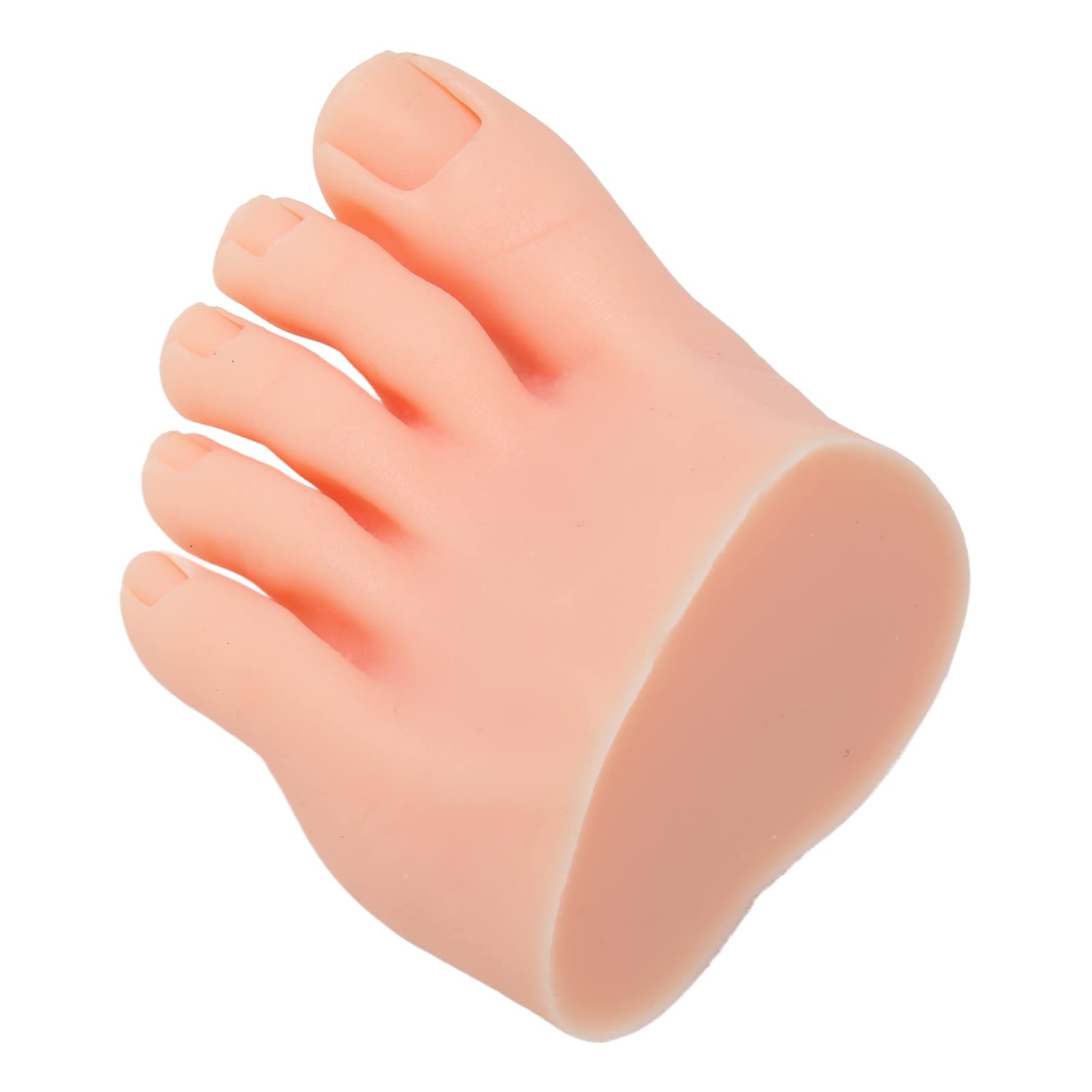 Professional Soft Silicone Prosthetic Foot Model for Nail Art Training - Flexible Practice Foot for Manicurists (Left Foot, Light Skin Tone) | Perfect for Salon Practice, Nail Tech School & Home Use