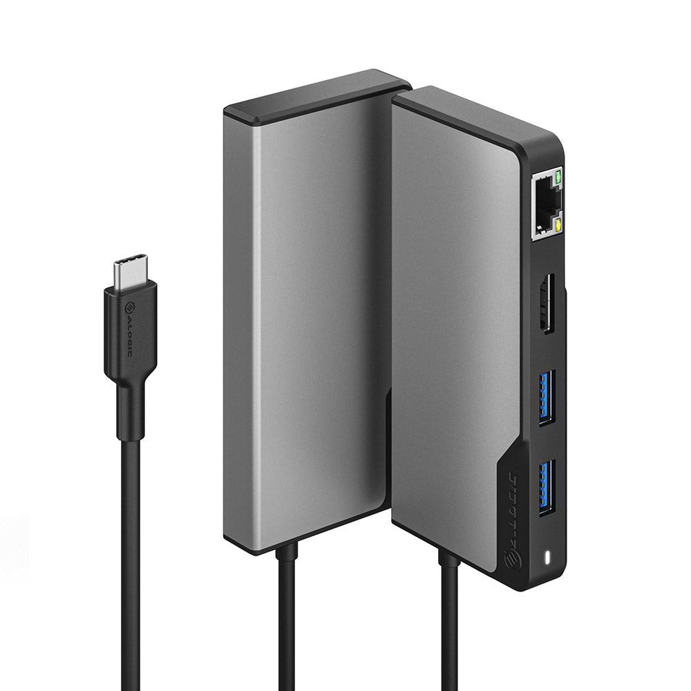 USB C Hub 5 in 1 - Multi-Port Adapter with 4K HDMI, USB 3.0, SD/TF Card Reader, PD Charging - Compatible with MacBook Pro/Air, iPad Pro, Dell XPS, Chromebook - Perfect for Home Office, Travel & Video Conferencing