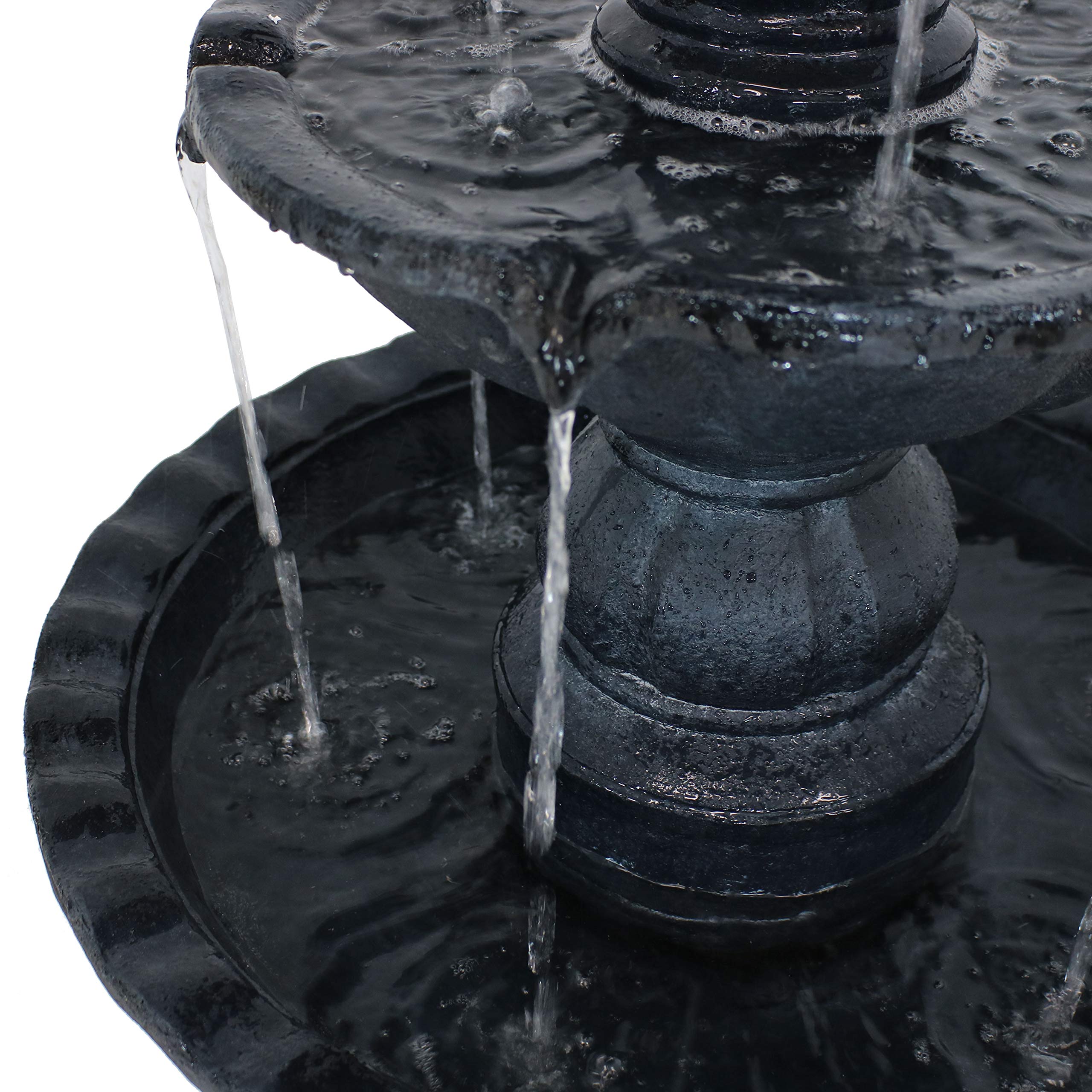 Sunnydaze 52-Inch 4-Tier Pineapple Outdoor Water Fountain - Large Garden Water Feature for Patio, Yard, or Backyard Decor - Black | Perfect for Relaxation, Meditation & Outdoor Ambiance