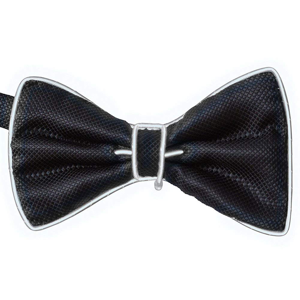 Glowing LED Bow Tie - Adjustable Light Up Bowtie with EL Wire for Men & Women - Perfect for Raves, Parties, Halloween & Cosplay Costumes