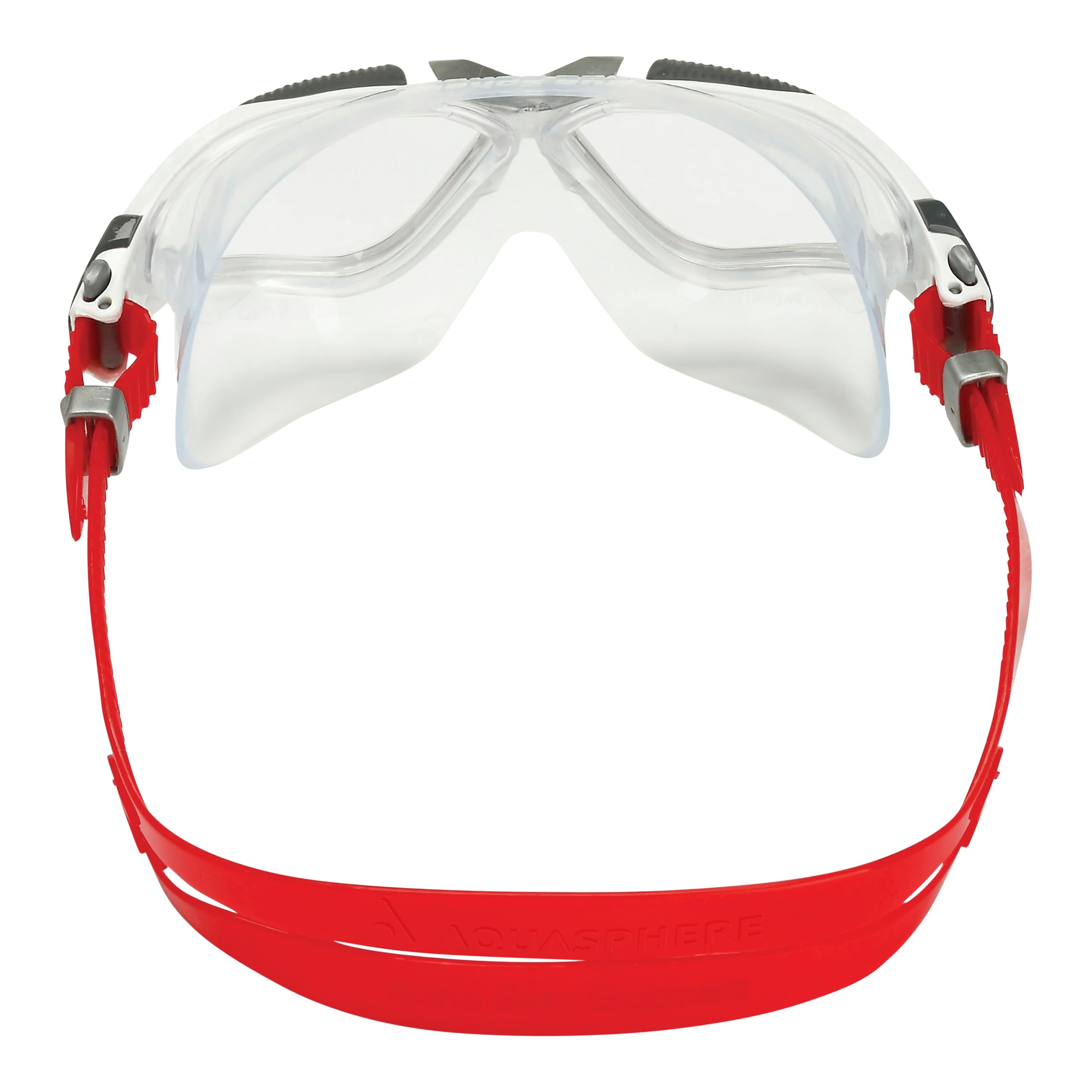 AquaSphere Unisex Adult Vista Swimming Goggles - Anti-Fog, UV Protection, Comfort Fit for Men & Women - Ideal for Lap Swimming, Triathlon Training & Open Water Swimming (Red/White, One Size)