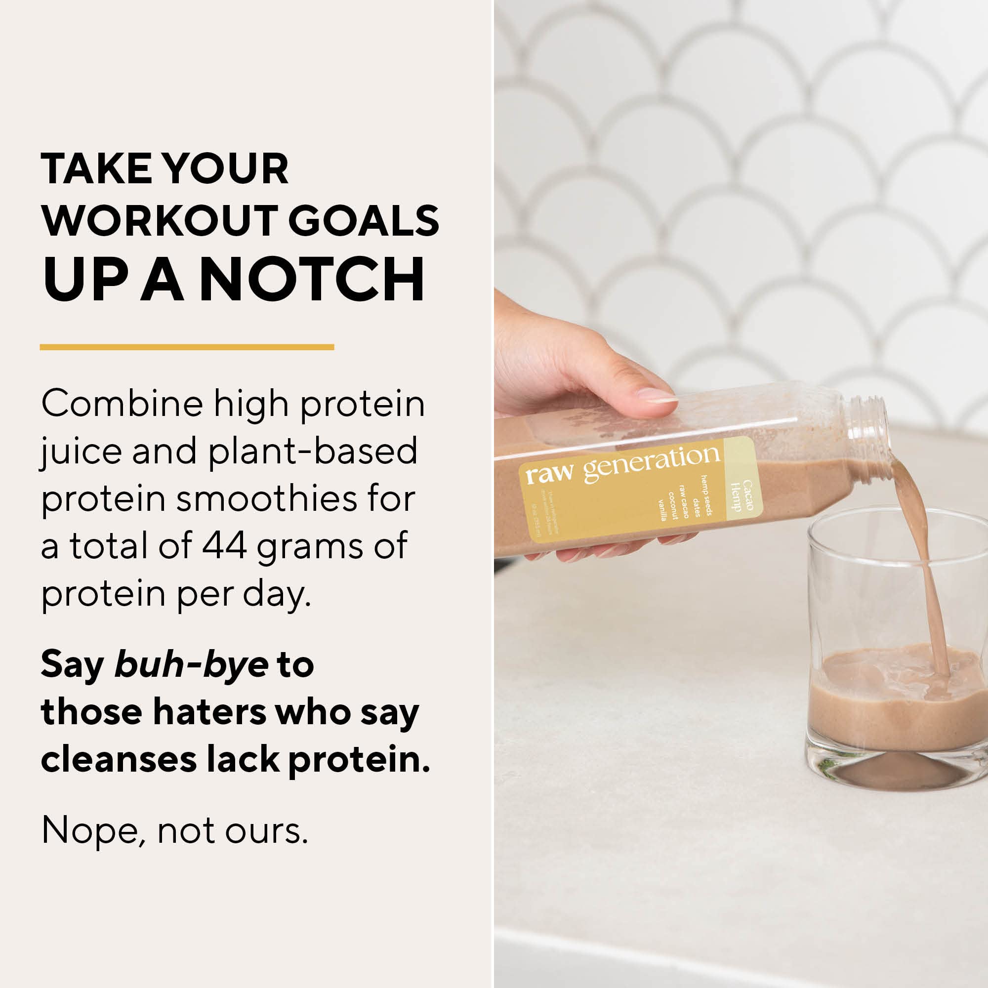 Raw Generation 5-Day Protein Cleanse - Dairy-Free & Soy-Free High Protein Juice Cleanse with Energizing Smoothies for Fast Results | Boost Workout Performance & Kickstart Healthy Eating | Perfect for Post-Workout Recovery & Weight Management