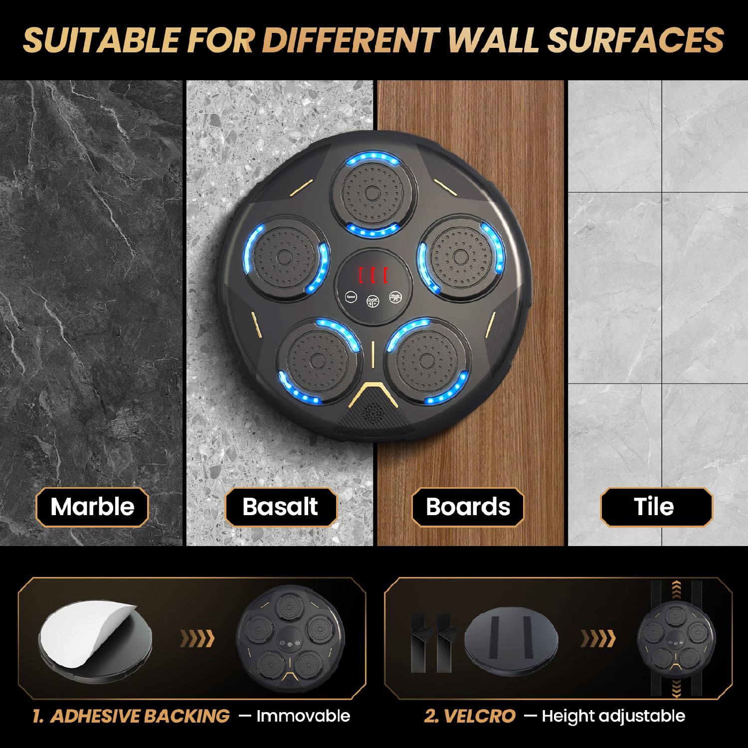 Smart Bluetooth Boxing Machine with Gloves - Wall Mounted Music Boxing Equipment for Home Workouts | Fitness Training & Stress Relief