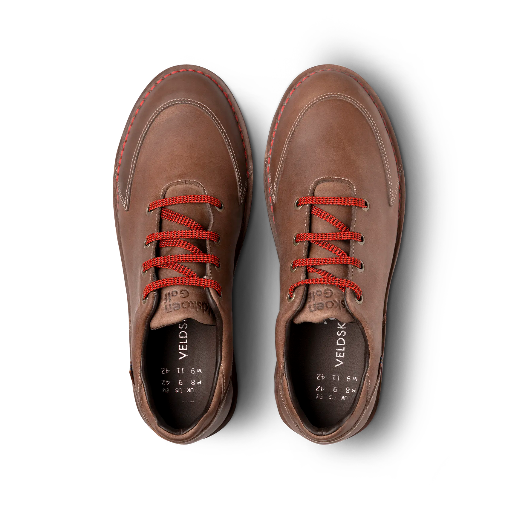 Veldskoen Men's Loft Golf Shoes with Red Sole - Comfortable & Durable Spikeless Golf Shoes for Walking Course - Perfect for Golf, Casual Wear & Outdoor Activities