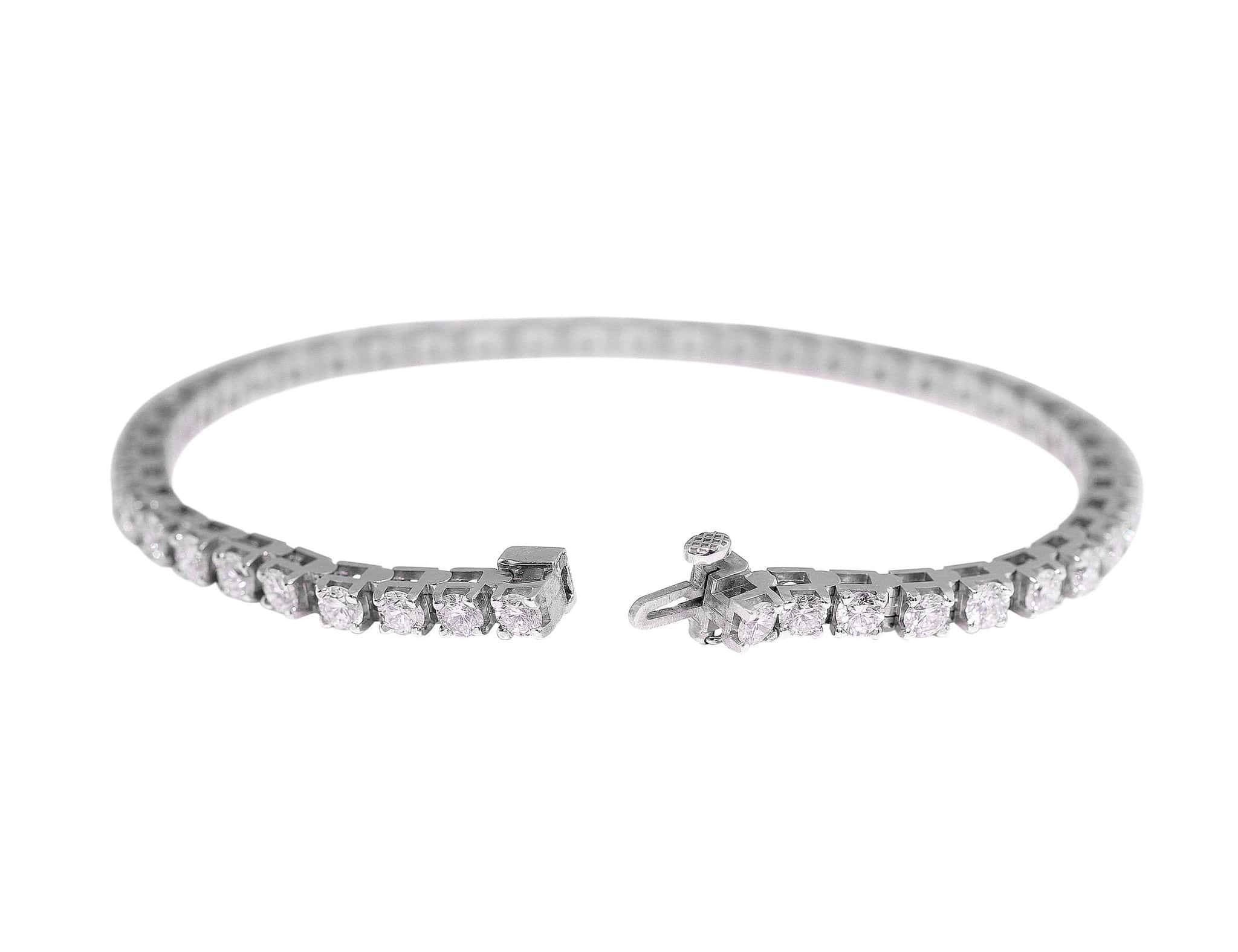 14K White Gold 5 Carat Diamond Tennis Bracelet for Women - Elegant Wedding, Anniversary & Party Jewelry Gift