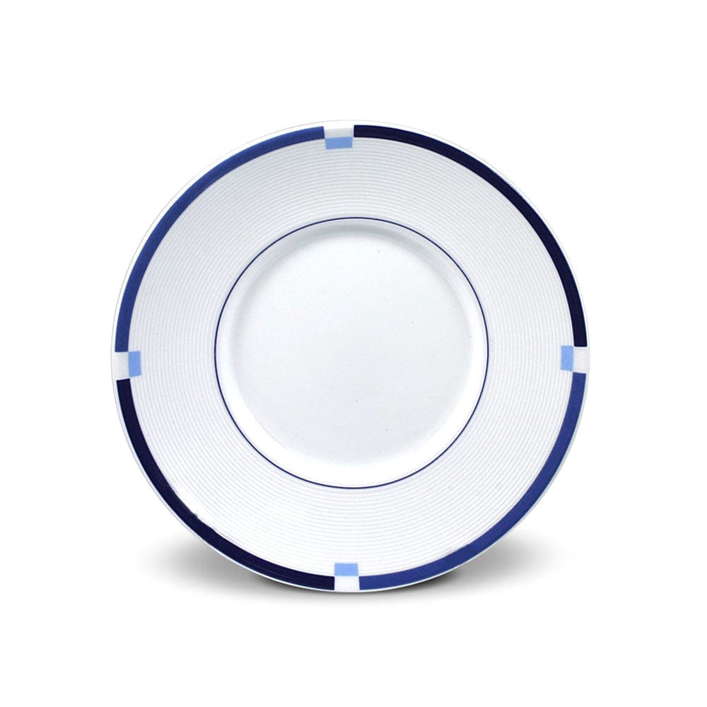 Jet Set Blue Porcelain Tea Cups and Saucers Set of 4 - Elegant Tea Party & Afternoon Tea Set for Home, Office, and Gifts