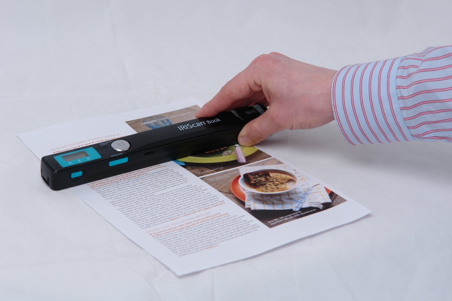 IRIScan Book 3 Executive Wireless Portable Scanner - 900 dpi High-Resolution Color Scanning with WiFi Connectivity - Perfect for Office Documents, Books & Receipts Digitization