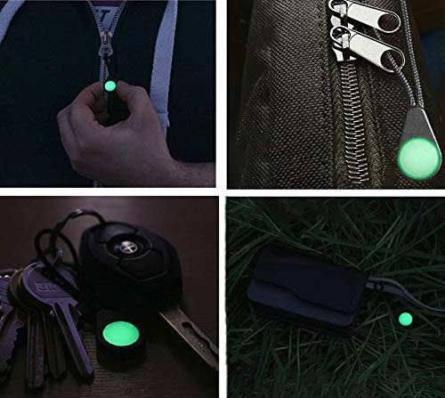 20-Pack Glow in The Dark Zipper Pulls - Luminous Zipper Heads Replacement for Backpacks, Jackets, Luggage & Handbags - Perfect for Night Use, Traveling, Hiking & Outdoor Adventures (Style 2)