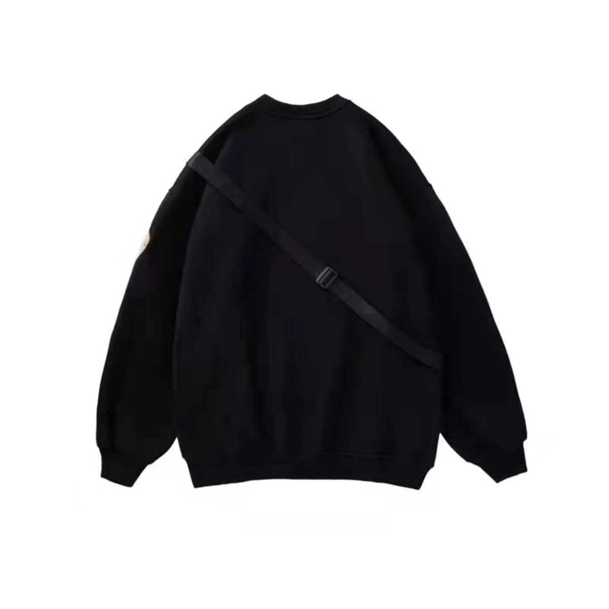 KCLOT Men's Long Sleeve Oversized Pullover Sweatshirt with Teddy Bear Bag - Cozy Winter Casual Wear for Street Style & Gift Giving