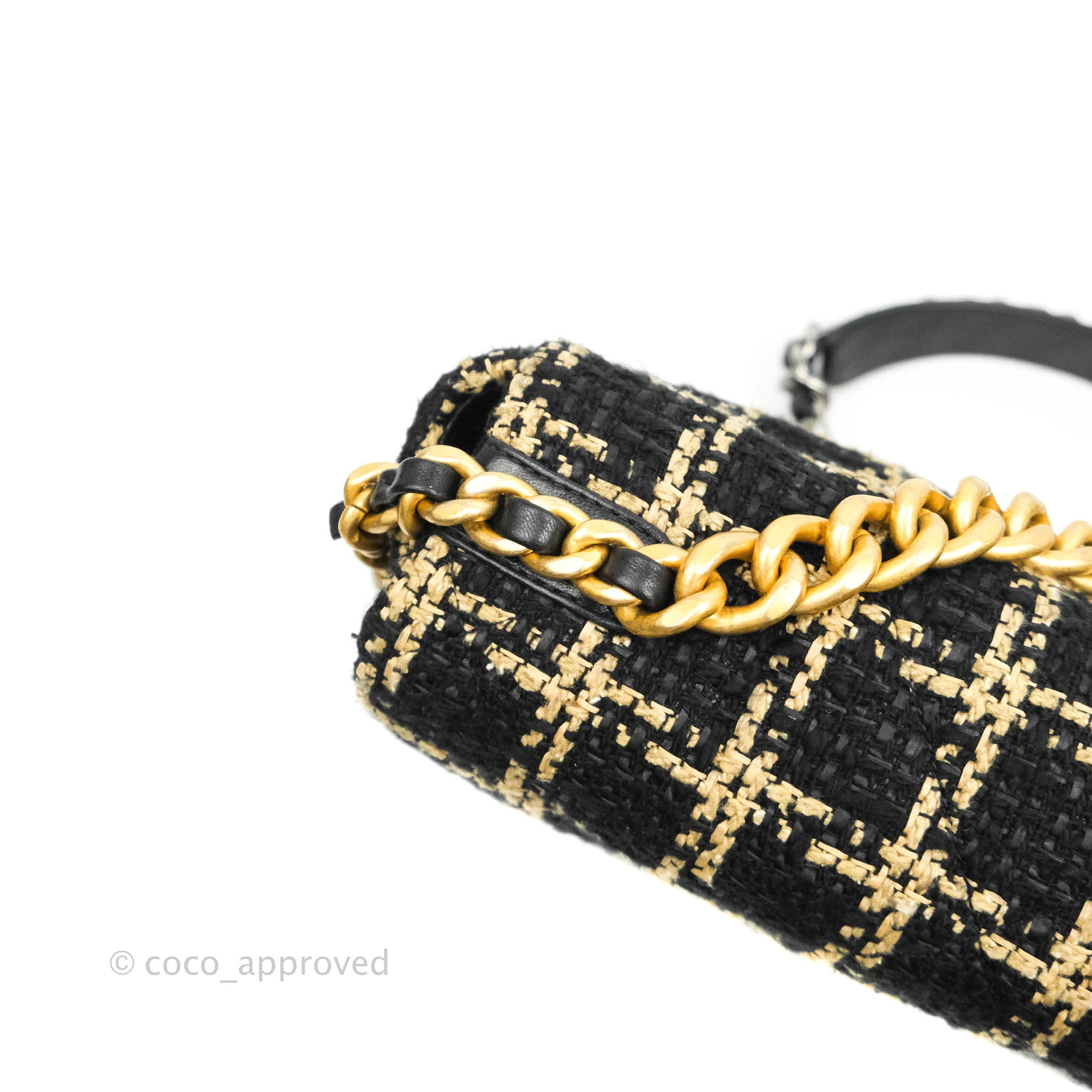 Chanel 19 Small Flap Bag - Black & Beige Tweed with Mixed Hardware | Luxury Designer Handbag for Women | Perfect for Work, Evening Events & Special Occasions