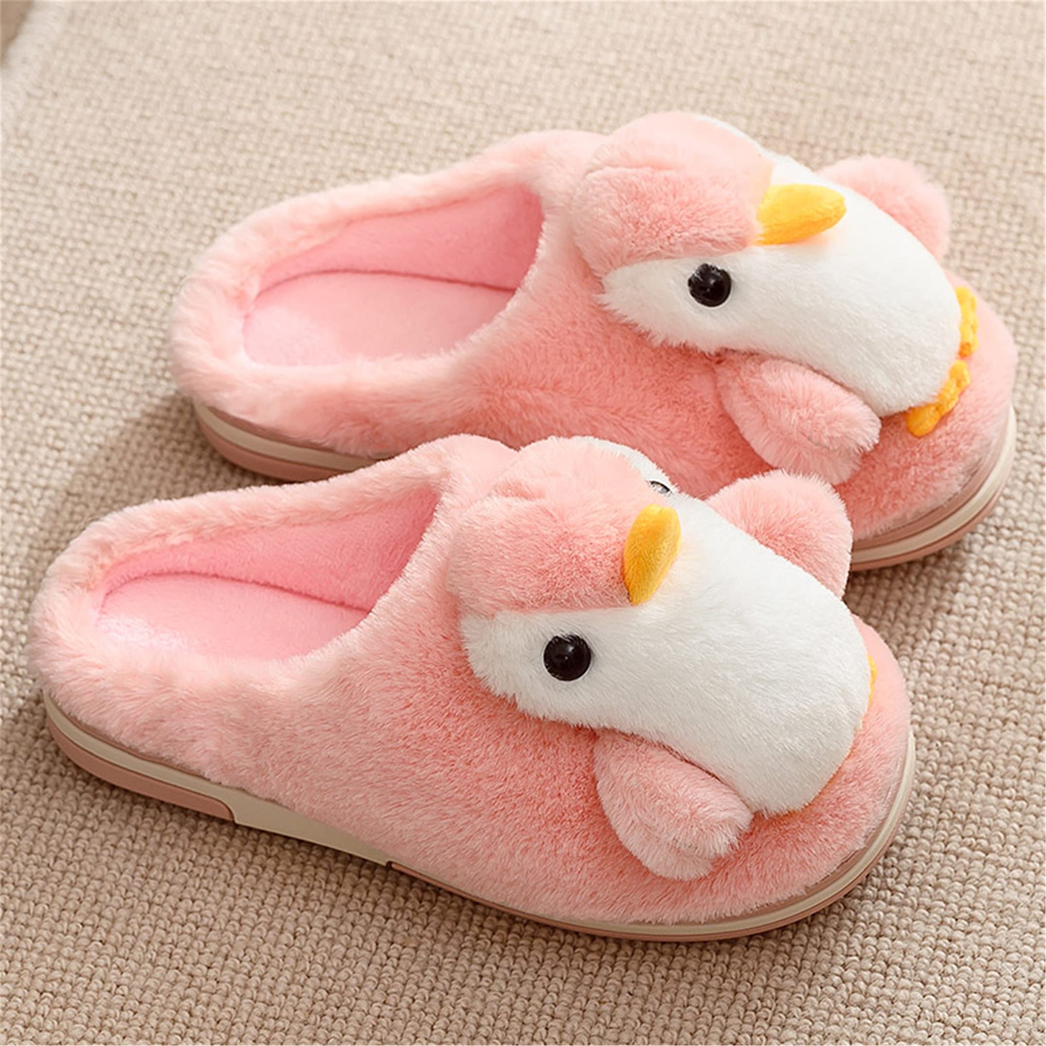 YILANLAN Women's Plush Winter Slippers - Cozy Animal Design Penguin House Shoes for Indoor Comfort & Warmth - Perfect for Home, Lounge, and Cold Weather Wear