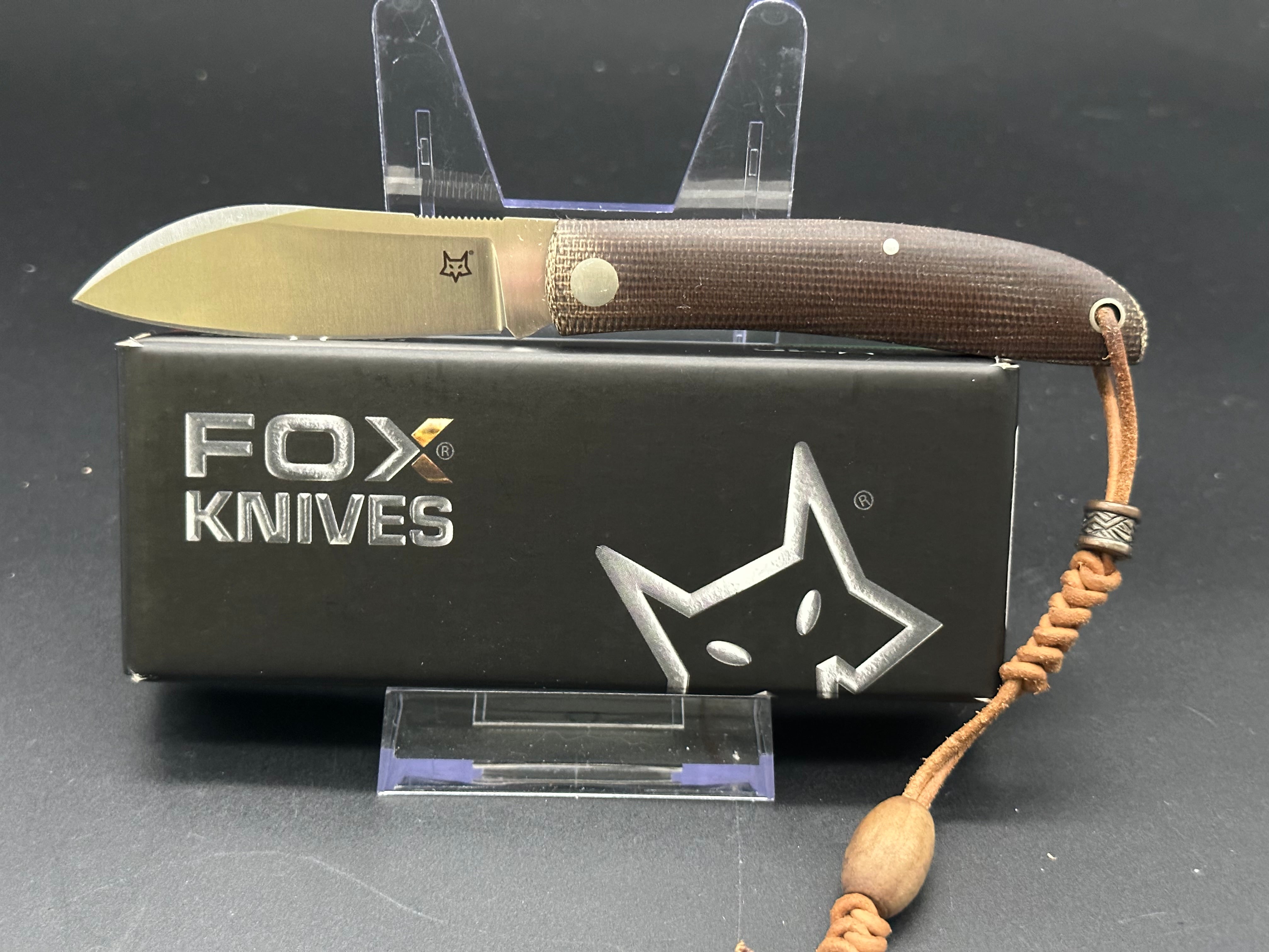 Fox Livri FX273 Slipjoint Pocket Knife - Premium M390 Blade with Natural Micarta Scales - EDC, Camping & Outdoor Survival Tool