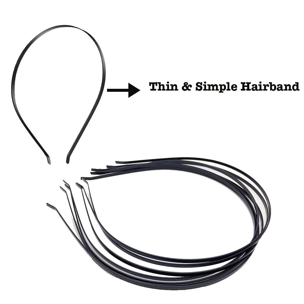Stylish Black Flexible Metal Wavy Hair Hoop - Spring Zig Zag Chain Headband for Men & Women | Unisex Fashion Accessory for Daily Wear, Parties & Special Occasions