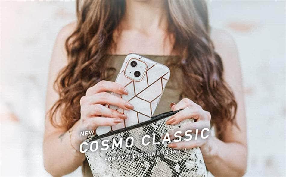 iPhone 13 Case - BLASON Cosmo Glitter Marble Bumper Protective Cover | Shockproof & Scratch Resistant | Perfect for Everyday Use, Travel & Outdoor Activities