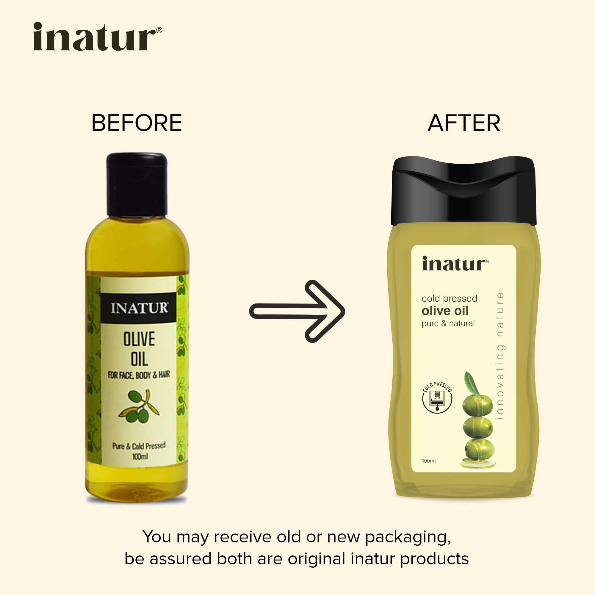 Organic Cold-Pressed Extra Virgin Olive Oil 100ml - 100% Pure Natural Skin & Hair Care Oil for Face, Body & Baby | Hydrating Moisturizer for Dry Skin, Hair Growth Treatment, Massage Oil & DIY Beauty Recipes