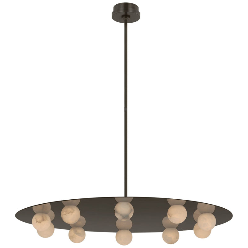Kelly Wearstler Alabaster Pertica 36-Ten Light Chandelier - Modern Crystal Ceiling Fixture for Dining Room, Living Room & Bedroom Lighting